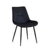 Zerda Dining Chair - Black Velvet